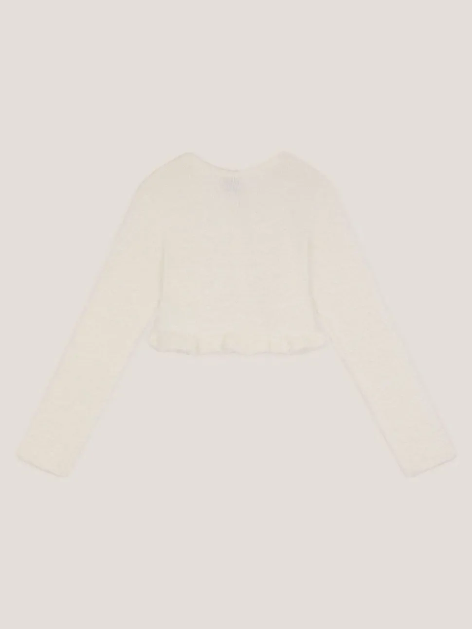 Monsoon White Pearl Fuzzy Cardigan
