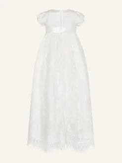 Monsoon White Provenza Silk Baby Christening Dress