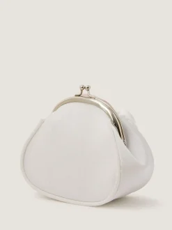 Monsoon White Rosette Clip Frame Bag