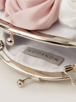 Monsoon White Rosette Clip Frame Bag