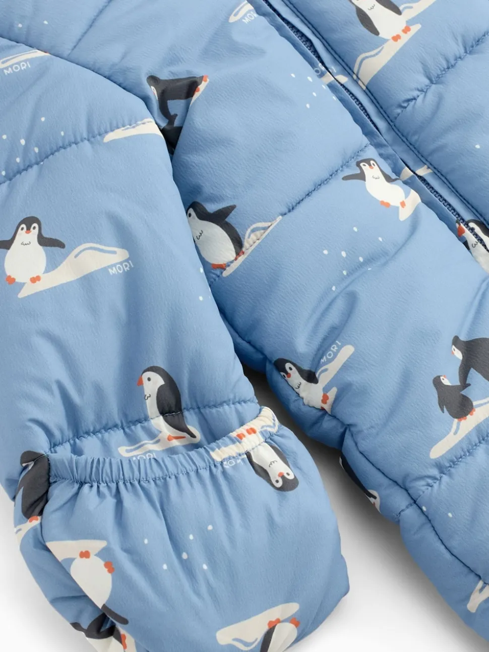 MORI Blue Cosy Zip-Up Lined Snowsuit