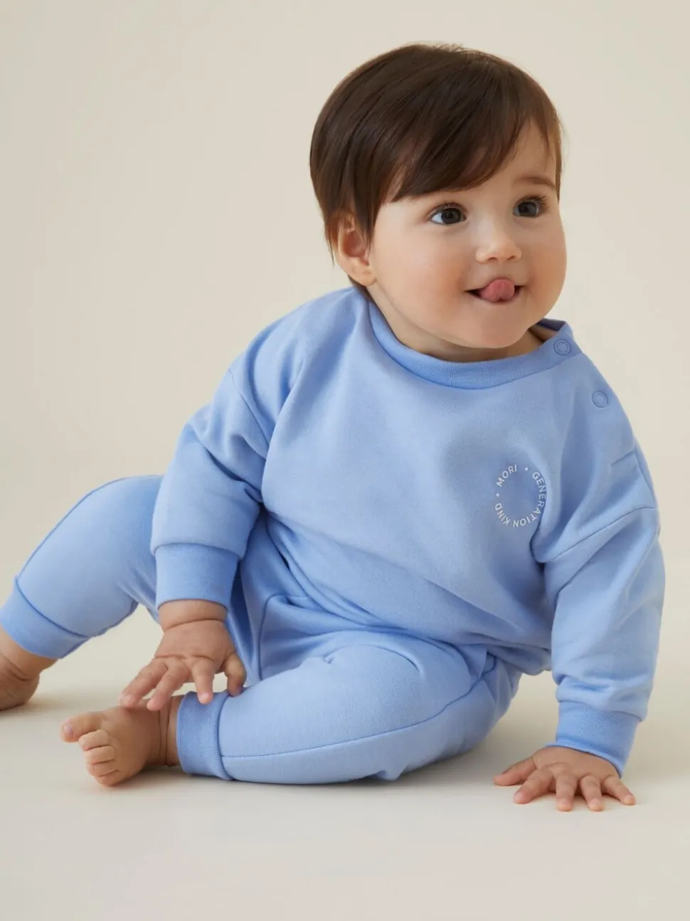 MORI Blue Cotton Comfy Baggy Sweatshirt