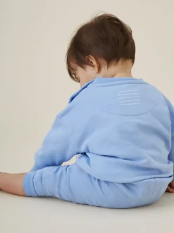 MORI Blue Cotton Comfy Baggy Sweatshirt