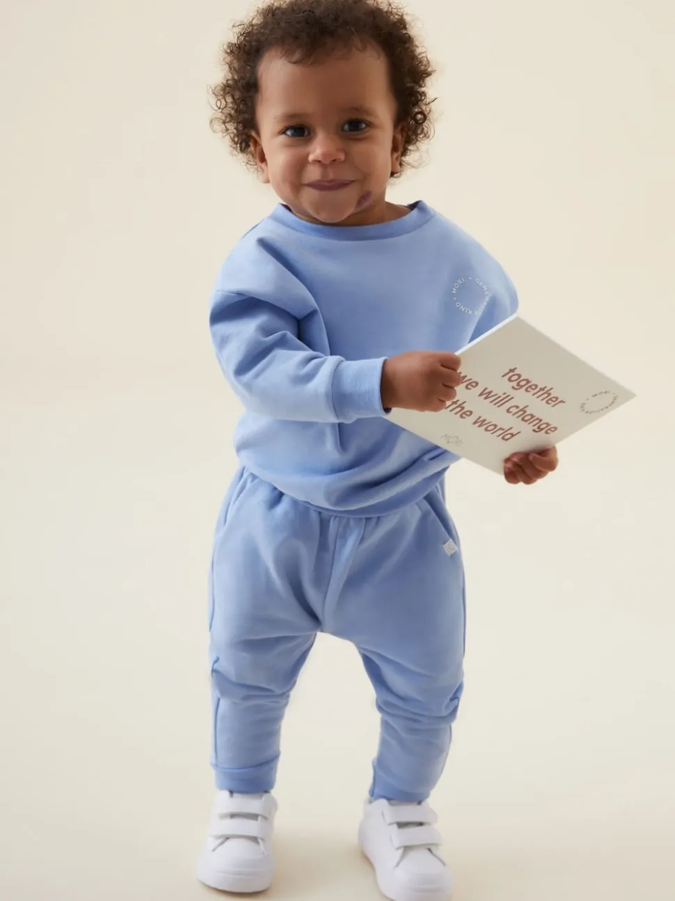 MORI Blue 100% Cotton Comfy Joggers