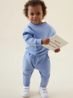 MORI Blue 100% Cotton Comfy Joggers