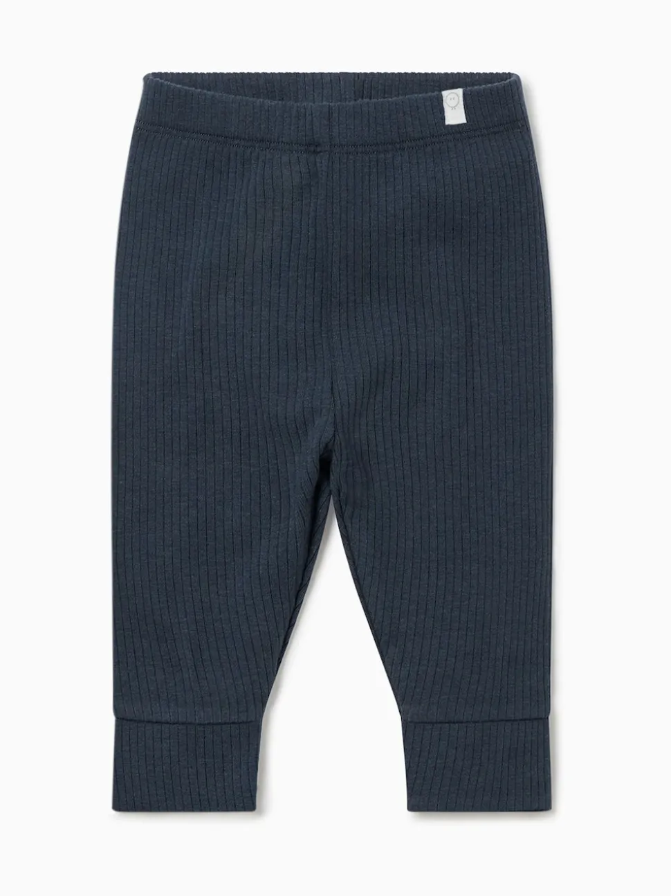 MORI Blue Ribbed Stretch Comfy Baby Leggings