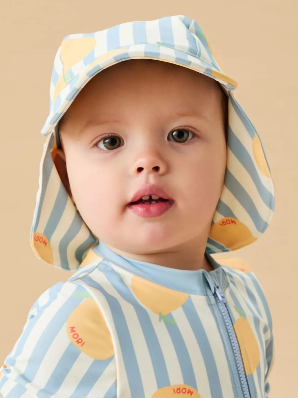 MORI Blue Stripe Sunsafe Swim Hat