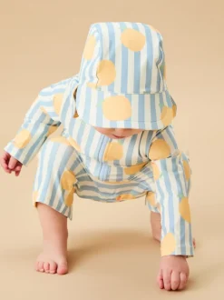 MORI Blue Stripe Sunsafe Swim Hat