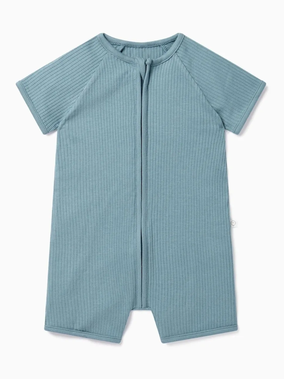 MORI Blue Supersoft Stretch Summer Zip Up Romper