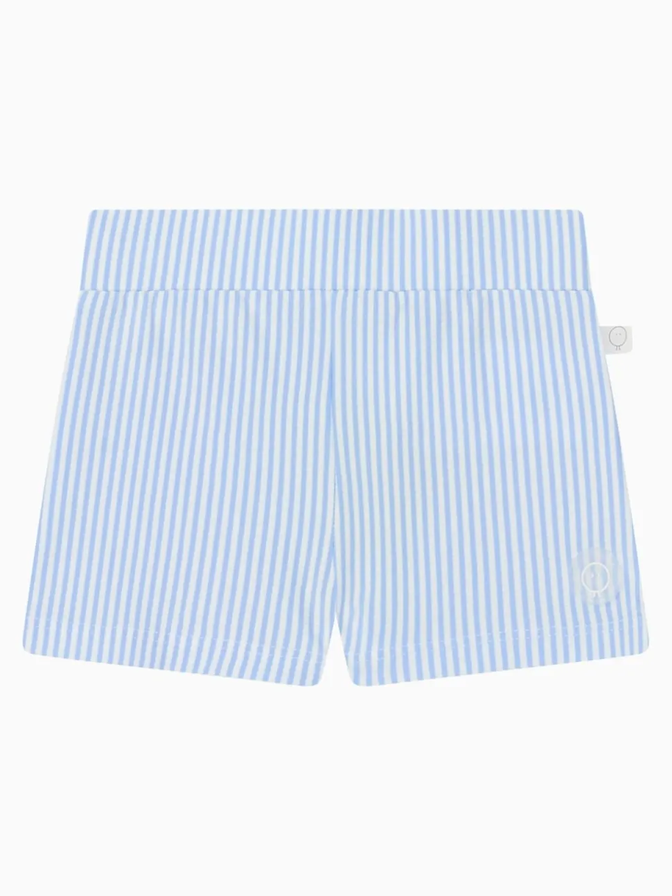 MORI Blue UPF 50+ Seersucker Stripe Swim Shorts