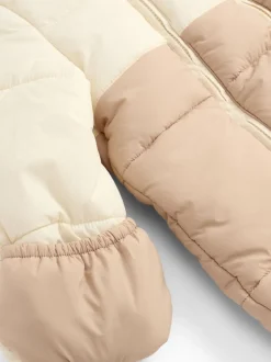 MORI Cream Cosy Zip-Up Lined Snowsuit
