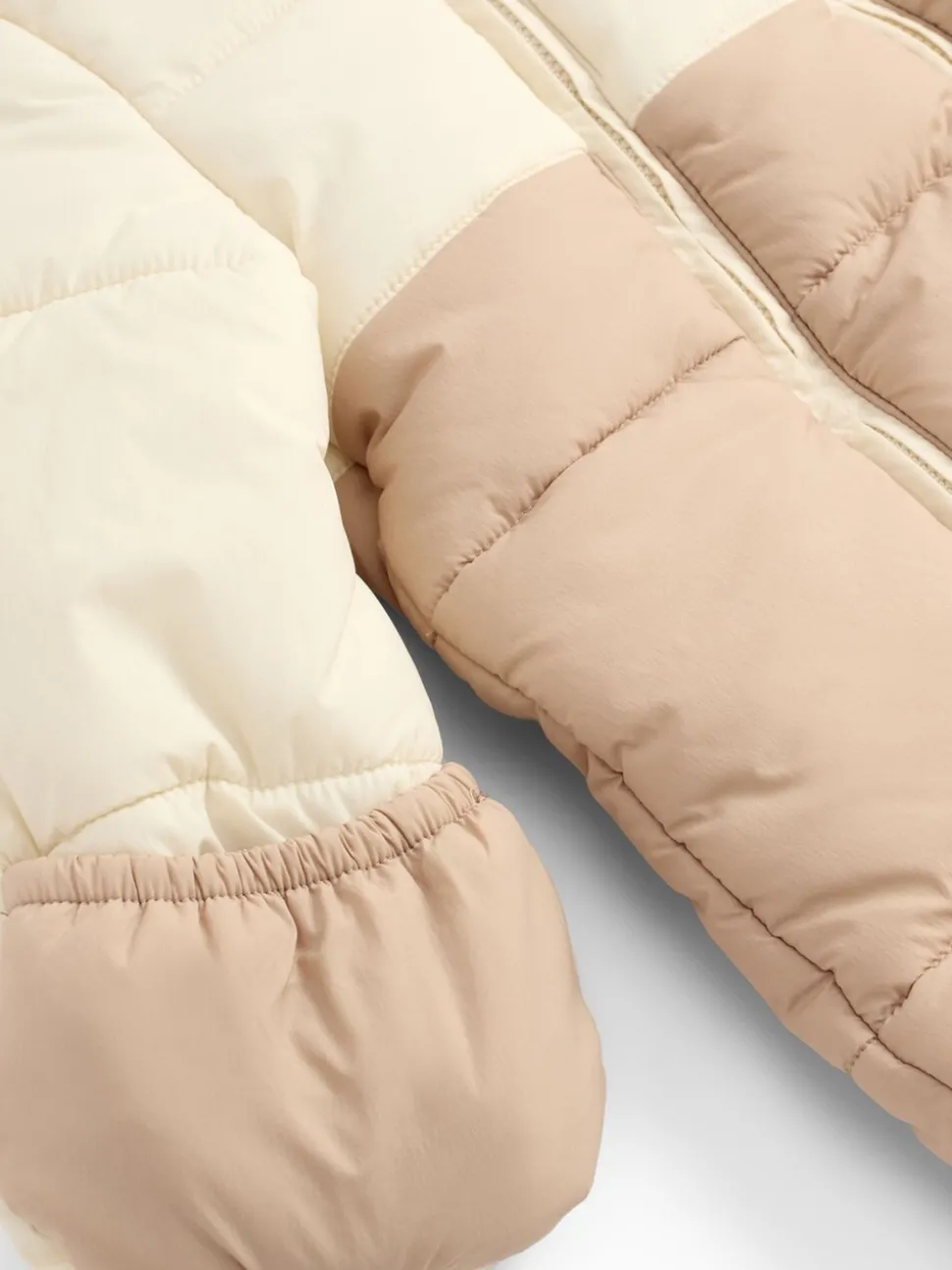 MORI Cream Cosy Zip-Up Lined Snowsuit