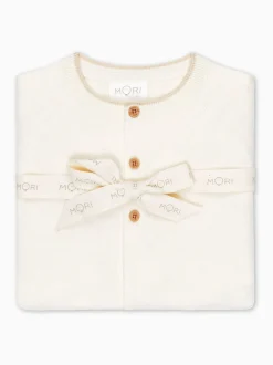 MORI Cream Cotton Knitted Jumper & Leggings Baby Gift Set
