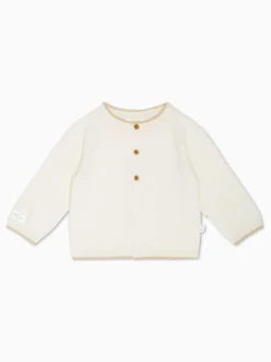 MORI Cream Cotton Knitted Jumper & Leggings Baby Gift Set