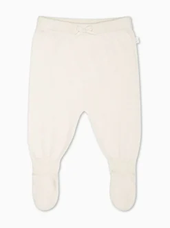 MORI Cream Cotton Knitted Jumper & Leggings Baby Gift Set