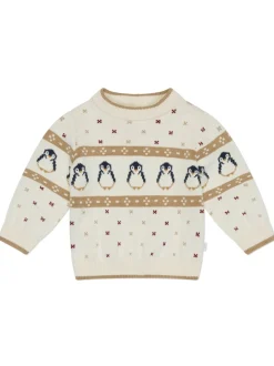 MORI Cream Penguin Fair Isle Knitted Jumper