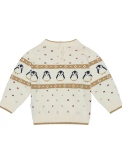 MORI Cream Penguin Fair Isle Knitted Jumper