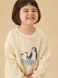 MORI Cream Penguin Supersoft Christmas Sweatshirt Jumper