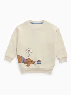 MORI Cream Supersoft Daydreaming Dog Sweatshirt