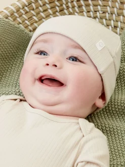 MORI Ecru Stretch Baby Hat