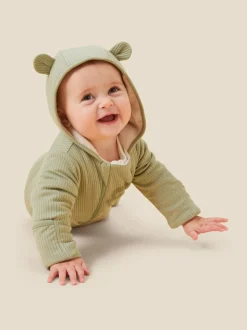 MORI Green Cosy Zip-Up Pramsuit