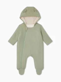 MORI Green Cosy Zip-Up Pramsuit