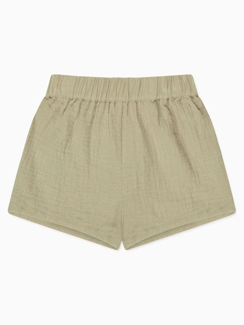 MORI Green Cotton Muslin Shorts