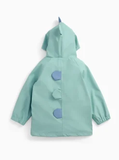 MORI Green Dinosaur Lined Waterproof Coat