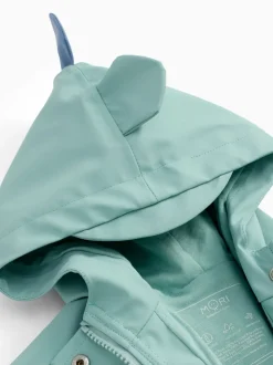 MORI Green Dinosaur Lined Waterproof Coat