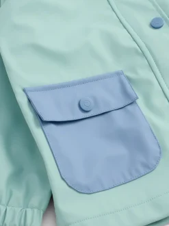 MORI Green Dinosaur Lined Waterproof Coat