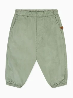 MORI Green Supersoft Corduroy Pull Up Trousers