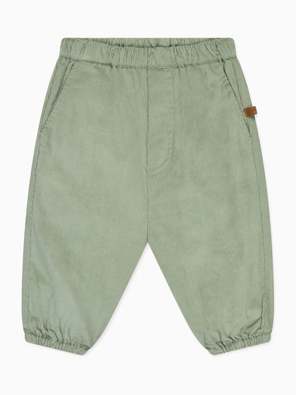 MORI Green Supersoft Corduroy Pull Up Trousers