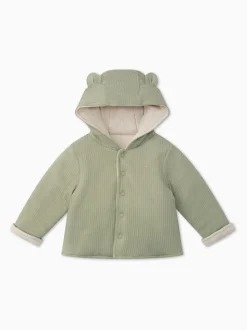 MORI Green Supersoft Reversible Cosy Zip-Up Jacket