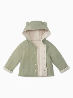 MORI Green Supersoft Reversible Cosy Zip-Up Jacket