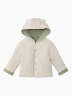 MORI Green Supersoft Reversible Cosy Zip-Up Jacket