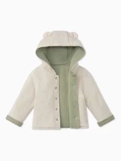 MORI Green Supersoft Reversible Cosy Zip-Up Jacket