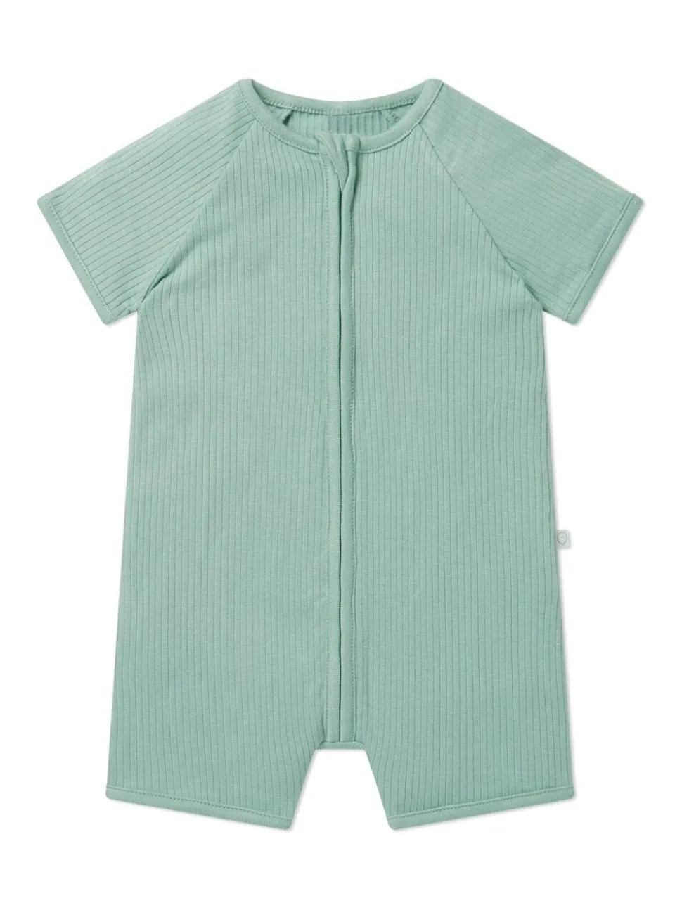 MORI Green Supersoft Stretch Summer Zip Up Romper