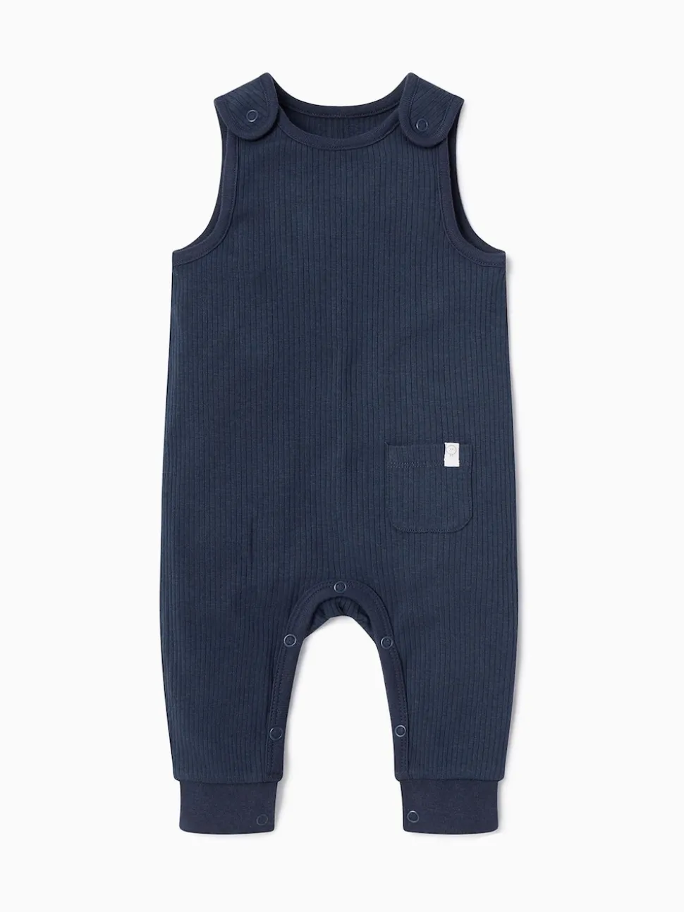 MORI Light Blue Ribbed Romper Dungarees