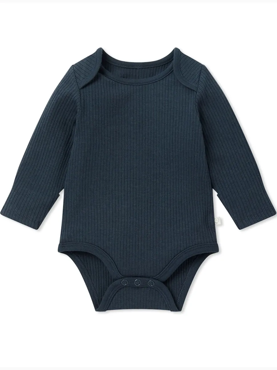 MORI Light Blue Ribbed Stretch Long Sleeve Envelope Neckline Bodysuit
