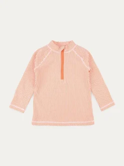MORI Pink BY Seersucker Zip-Up Rash Vest