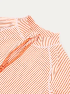 MORI Pink BY Seersucker Zip-Up Rash Vest