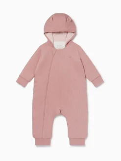 MORI Pink Cosy Zip-Up Pramsuit
