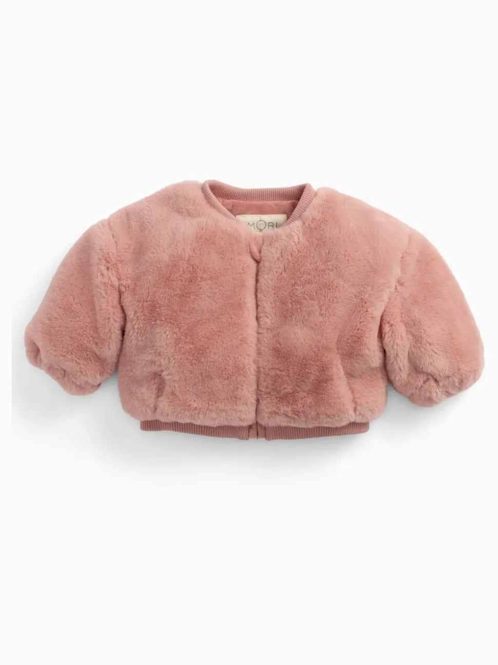 MORI Pink Faux Fur Cosy Zip Up Bomber Jacket
