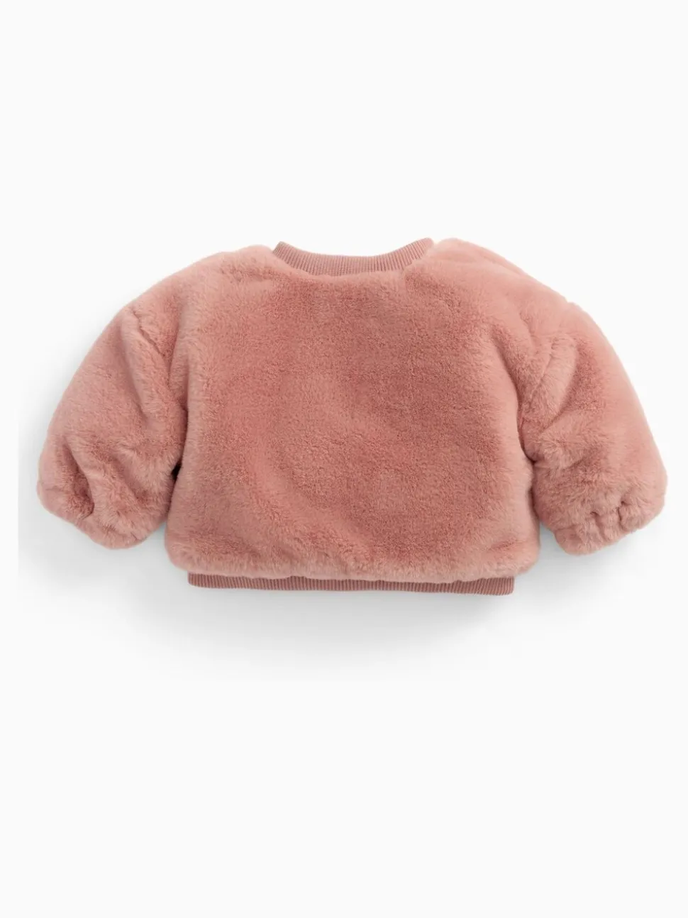 MORI Pink Faux Fur Cosy Zip Up Bomber Jacket