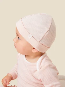 MORI Pink Stripe Supersoft Baby Hat