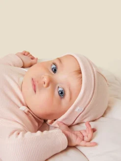 MORI Pink Stripe Supersoft Baby Hat