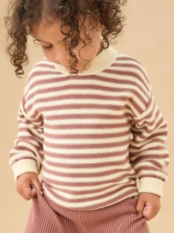 MORI Pink Stripe Supersoft Knitted Jumper