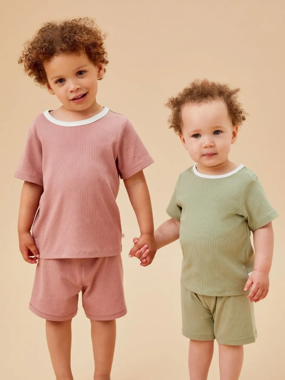 MORI Pink Supersoft Ribbed Stretch Shorts