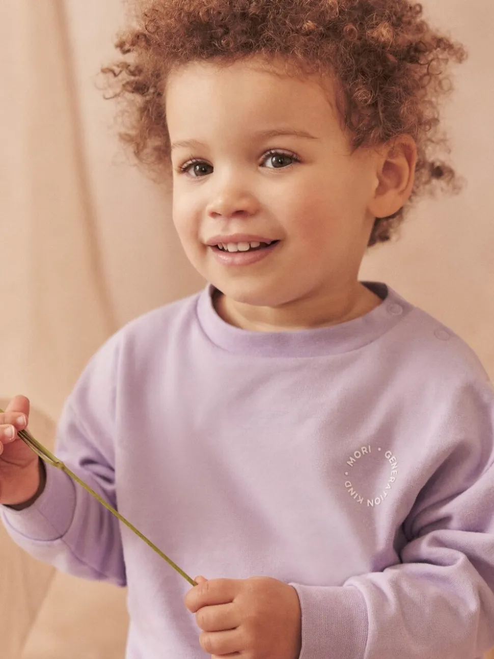 MORI Purple Cotton Comfy Baggy Sweatshirt