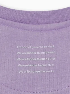 MORI Purple Cotton Comfy Baggy Sweatshirt